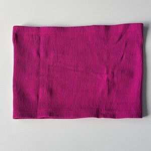 Free People Fuchsia Ribbed Tube Top